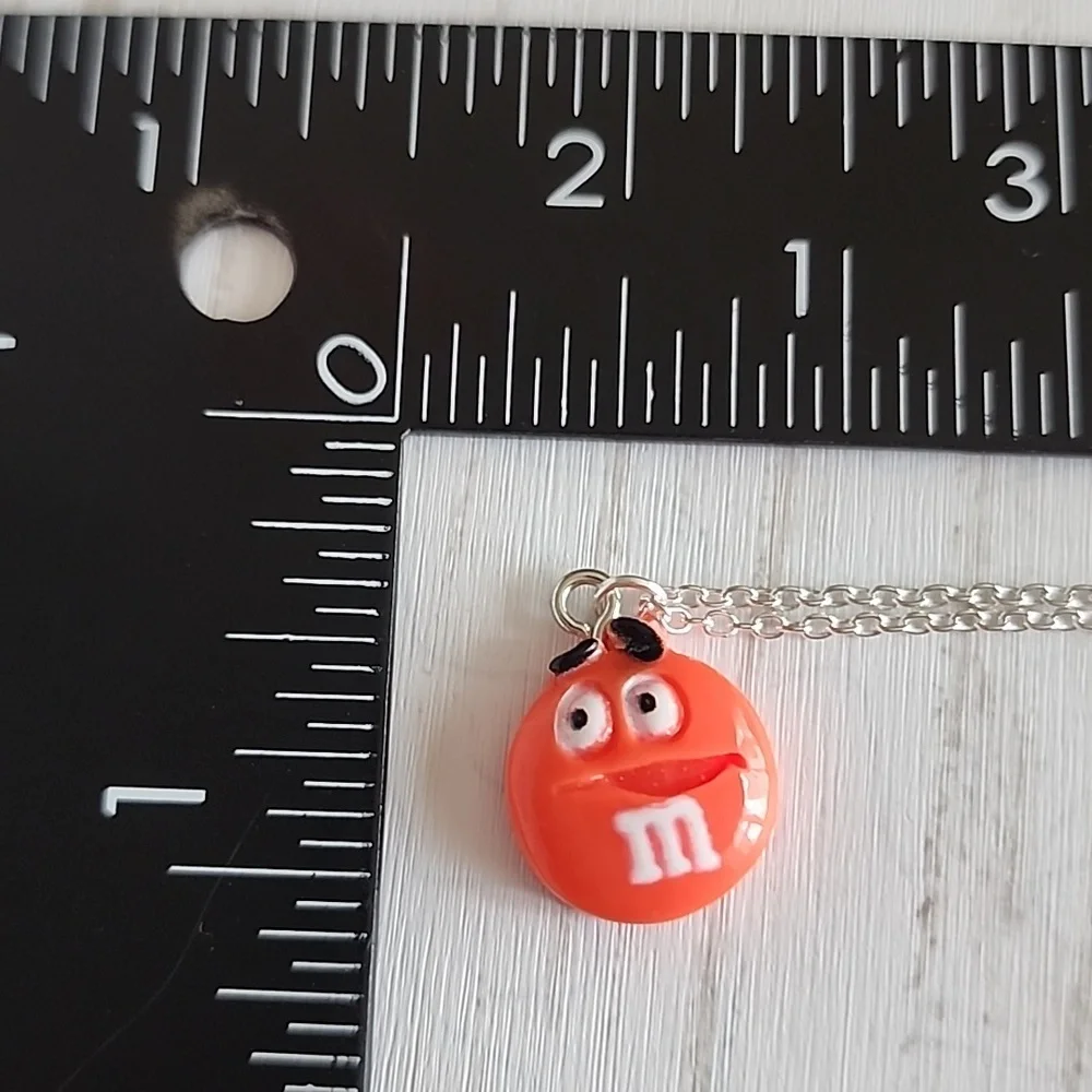 M&M Necklace 20 inch 925S Silver plate Chain NP - Picture 3 of 3